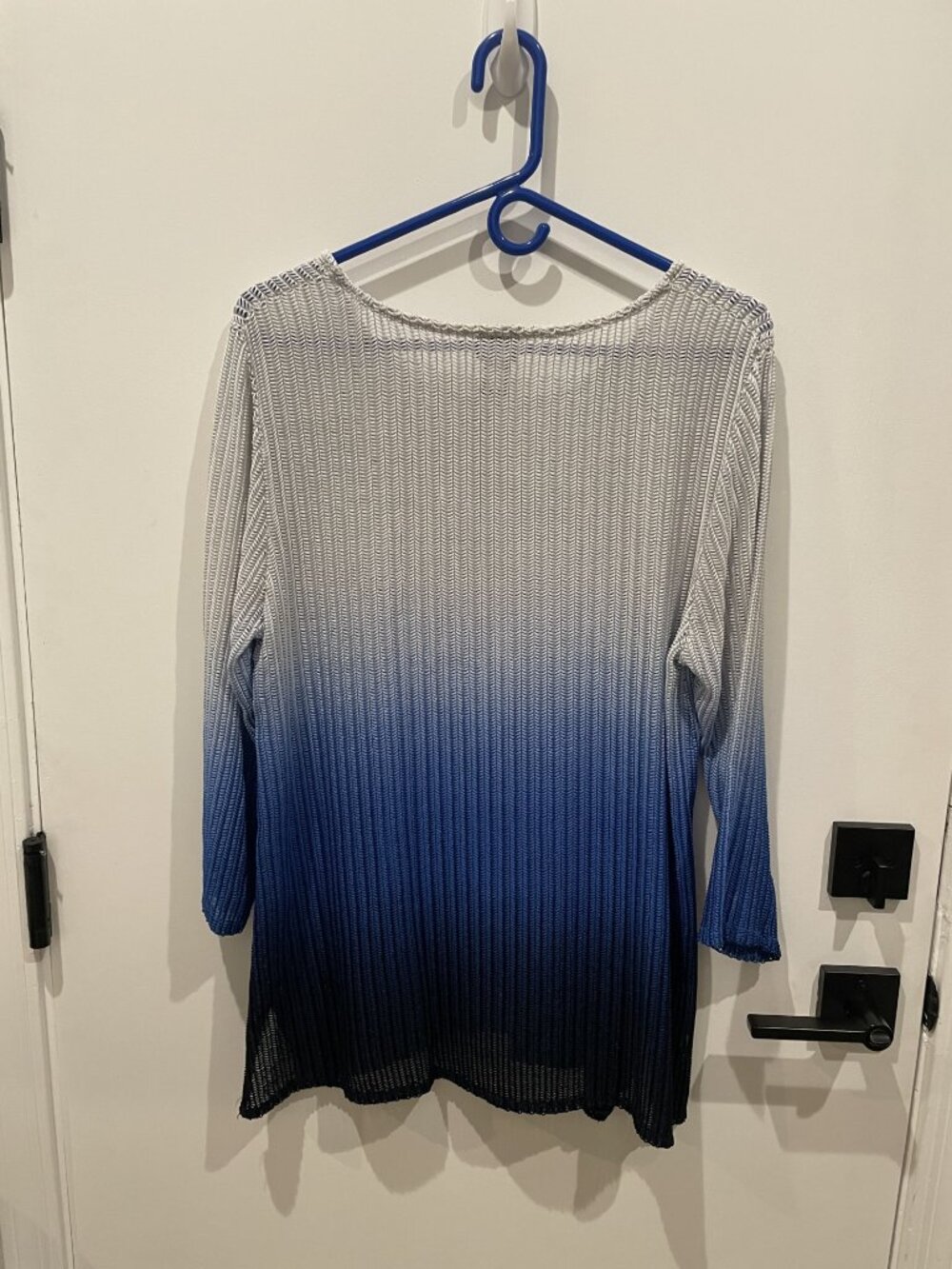 Chico's Traveler's Ombre Drip Dye Knit Tunic Top - Size 3 or XL - Retail $98 - Picture 2 of 4